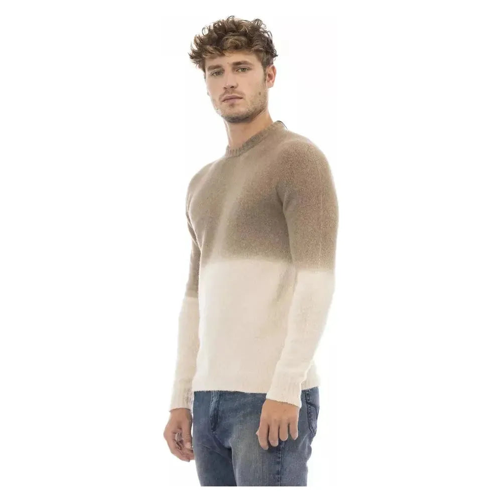 Alpha Studio Beige Alpaca Men Sweater AL-23441-IT54 | XXL