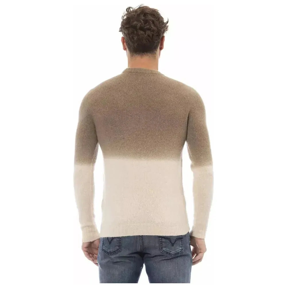 Alpha Studio Beige Alpaca Men Sweater AL-23441-IT54 | XXL