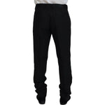Dolce & Gabbana Black Dress Wool Silk Trouser Pants PAN74726-54