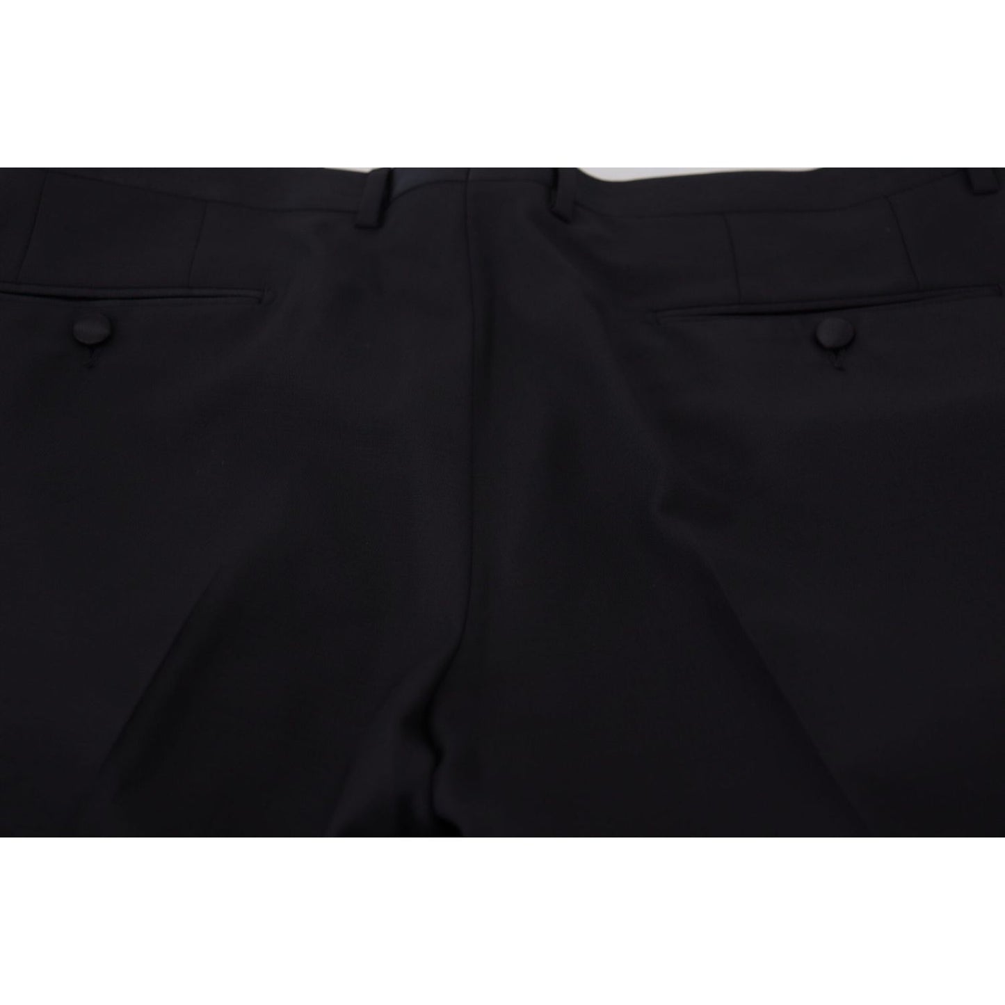 Dolce & Gabbana Black Dress Wool Silk Trouser Pants PAN74726-54