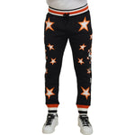 Dolce & Gabbana Black Orange Star Trousers Sport Pants PAN74747- 46