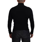 Dolce & Gabbana Black Half Zip Turtleneck Pullover Sweater TSH83954- 42