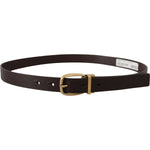 Dolce & Gabbana Dark Brown Calf Leather Gold Tone Metal Buckle BEL8602-85
