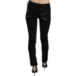 Costume National Black Sequined Mid Waist Slim Fit Denim Jeans PAN70639-26