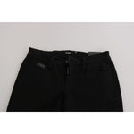Costume National Black Sequined Mid Waist Slim Fit Denim Jeans PAN70639-26