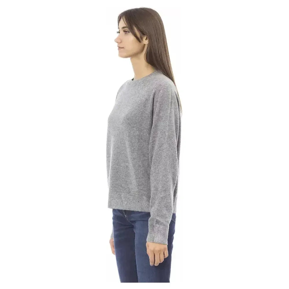 Baldinini Trend Gray Wool Women Sweater BA-23657-M