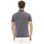 Baldinini Trend Gray Cotton Men Polo Shirt BA-23742-XXL