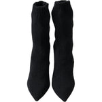 Dolce & Gabbana Black Stiletto Heel Mid Calf Women Boot Shoes LA10229-39