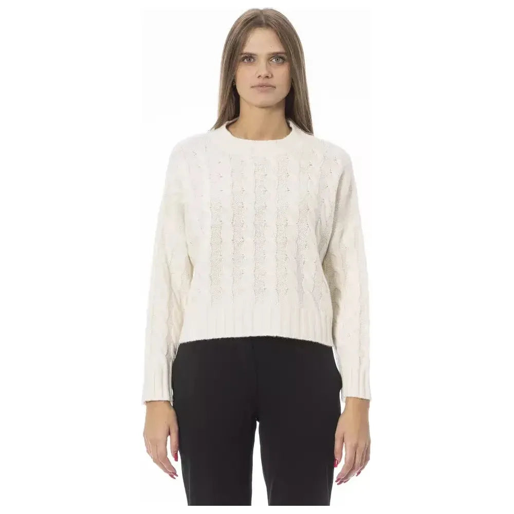 Baldinini Trend Beige Wool Women Sweater BA-23852-M