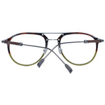 Front view of Tod's Brown Men Glasses Frame, aviator style full-rim with brown plastic frame and demo lenses.