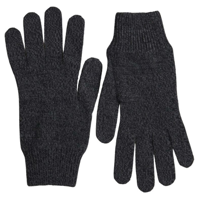 Dolce & Gabbana Gray Virgin Wool Knit Hands Mitten Men Gloves LB30104-8.5