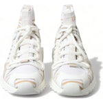 Dolce & Gabbana White Beige Sorrento Socks Sneakers Shoes LA10217-37