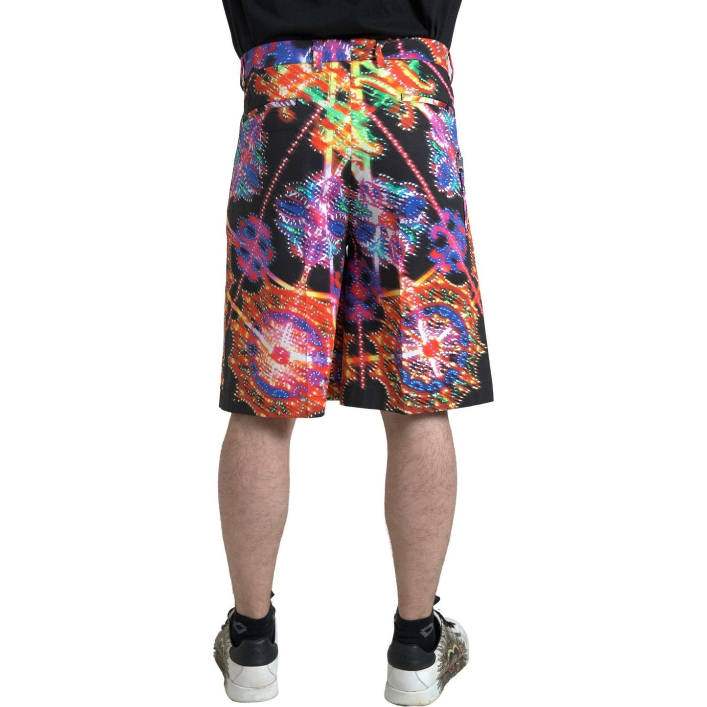Dolce & Gabbana Multicolor Printed Cotton Men Bermuda Shorts PAN74847-44