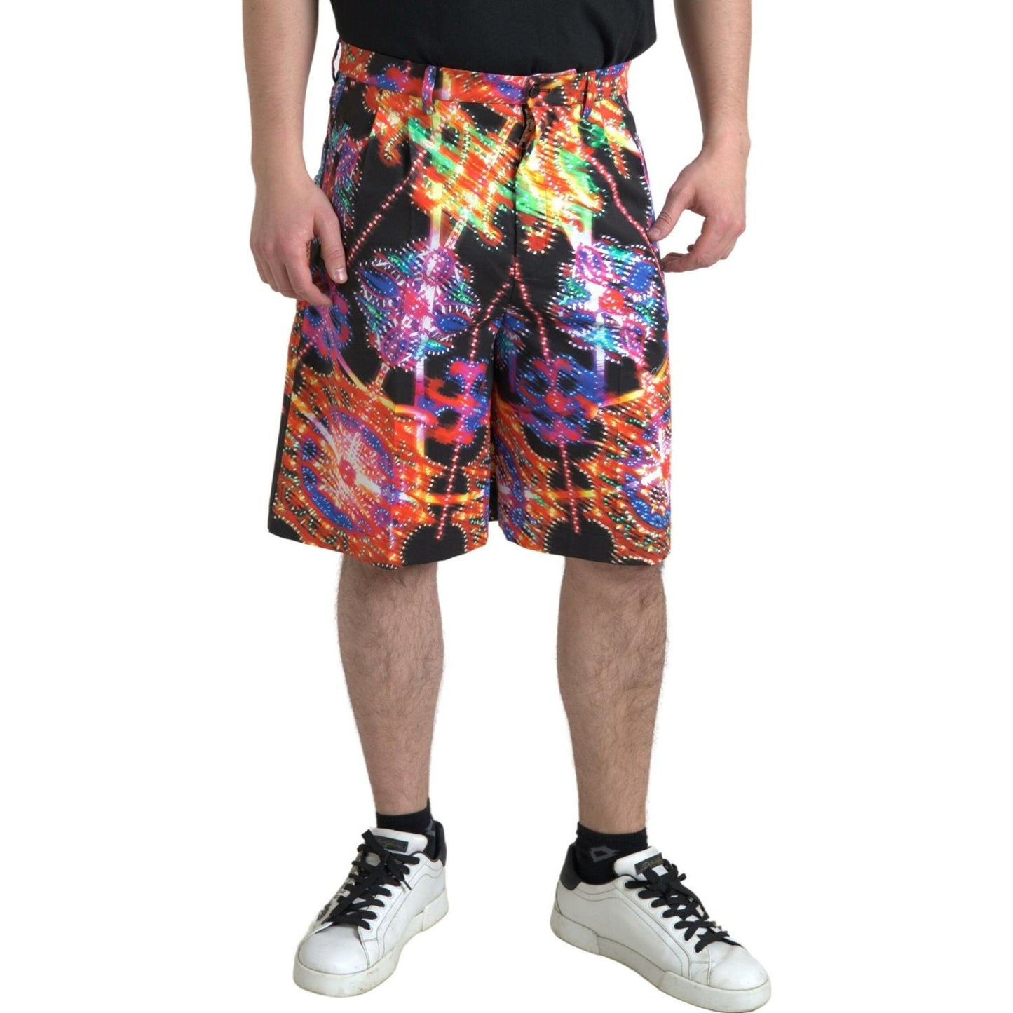 Dolce & Gabbana Multicolor Printed Cotton Men Bermuda Shorts PAN74847-44