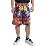 Dolce & Gabbana Multicolor Printed Cotton Men Bermuda Shorts PAN74847-44