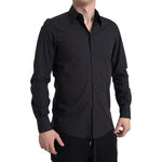 Dolce & Gabbana Black Cotton Men Long Sleeves MARTINI Shirt TSH84197-39