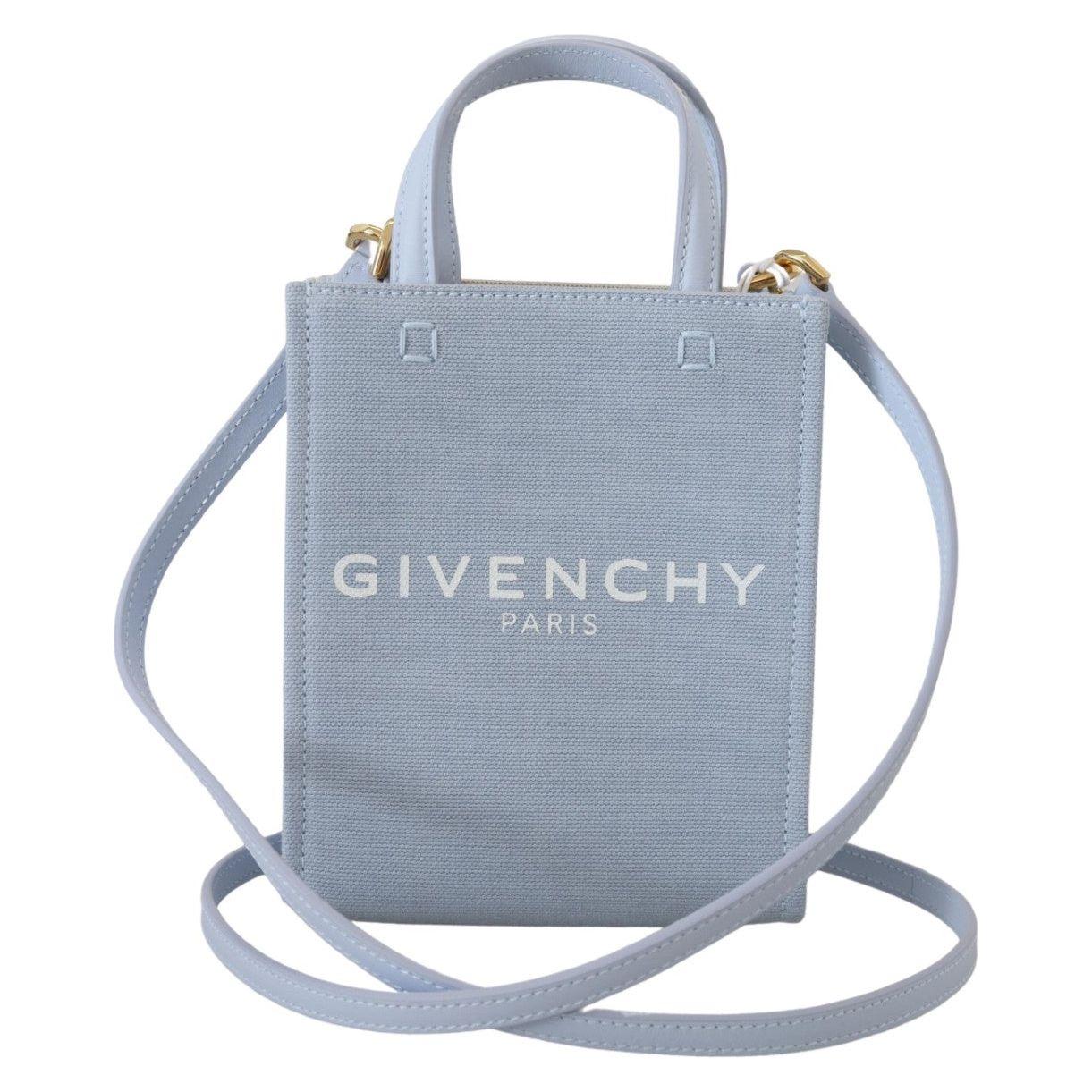 Givenchy Blue Coated Canvas Vertical Cloud Mini Shoulder Bag BAG1042