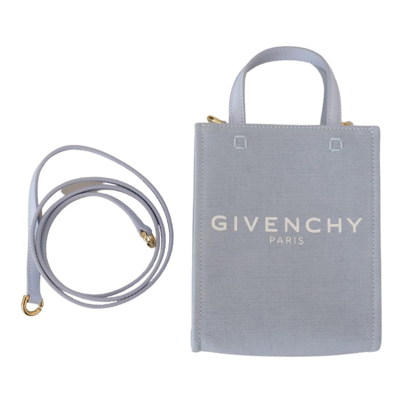 Givenchy Blue Coated Canvas Vertical Cloud Mini Shoulder Bag BAG1042