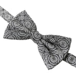 Dolce & Gabbana Black White Pattern Adjustable Neck Papillon Bow Tie FT3780