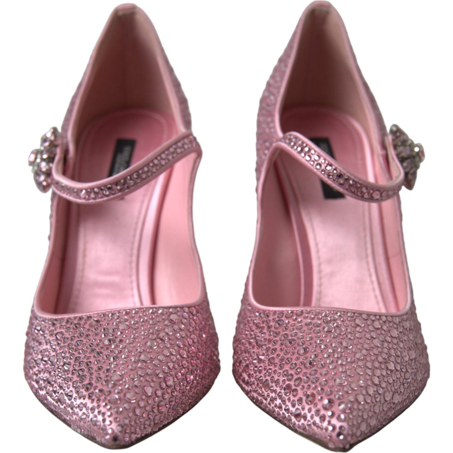 Dolce & Gabbana Pink Strass Crystal Heels Pumps Shoes LA10328-40.5