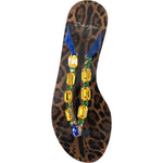 Dolce & Gabbana Blue Crystals Flats Sandals Beachwear Shoes LA10330-38.5