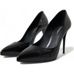 Dolce & Gabbana Black Patent Leather Pumps Heels Shoes LA10339-36