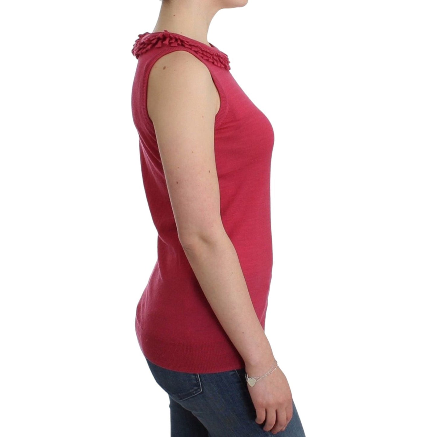 John Galliano Pink wool knit top SIG11964-1