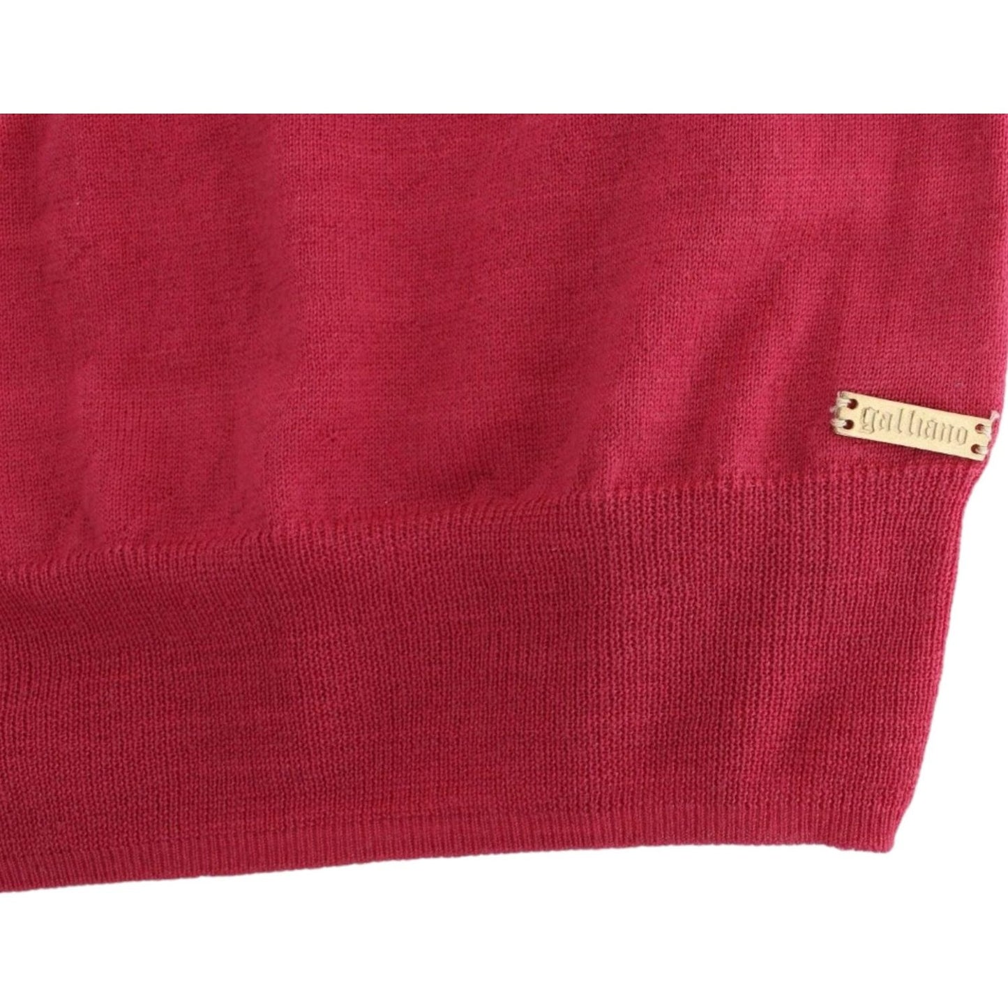 John Galliano Pink wool knit top SIG11964-1