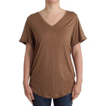 John Galliano Brown shortsleeved top SIG11885-1