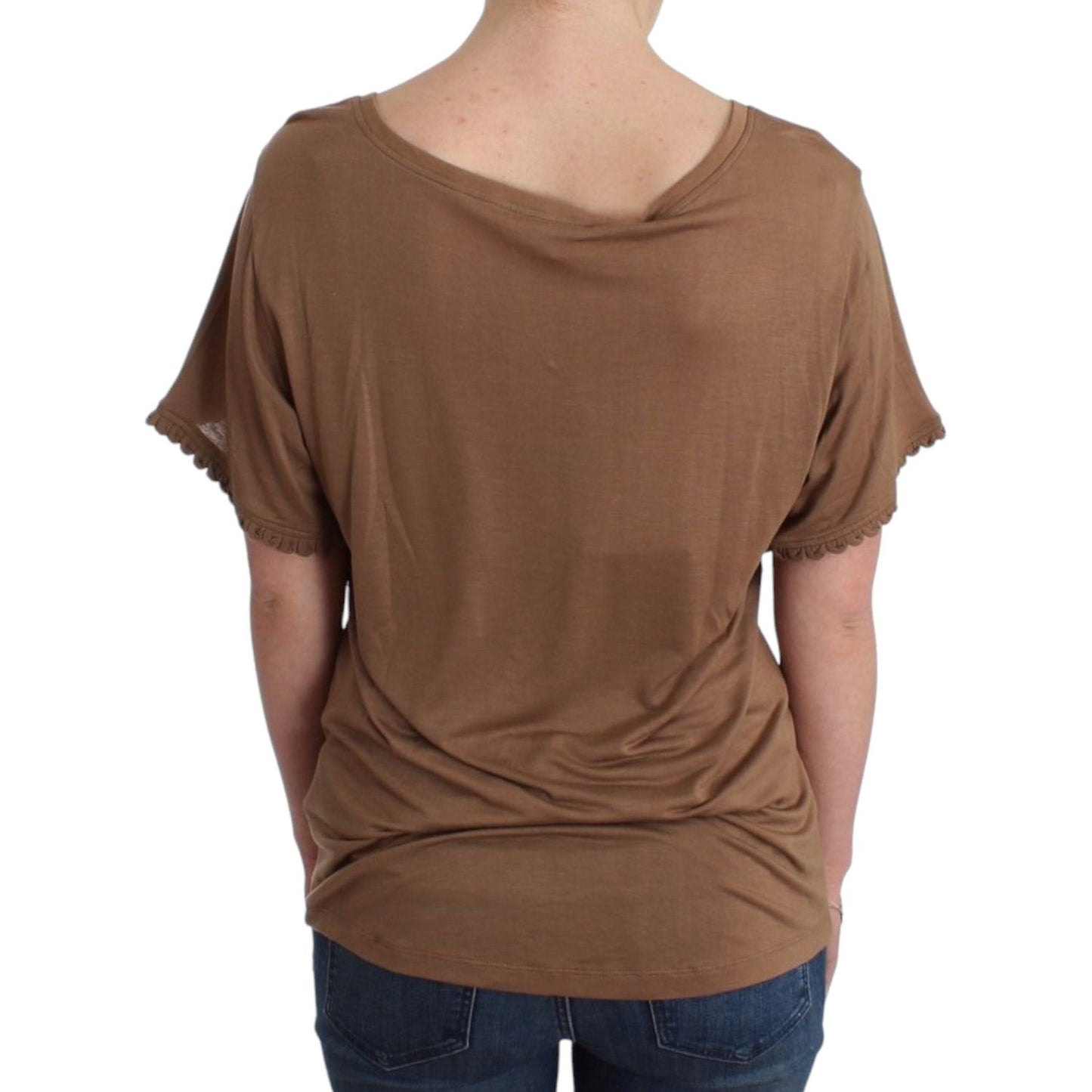 John Galliano Brown shortsleeved top SIG11885-1
