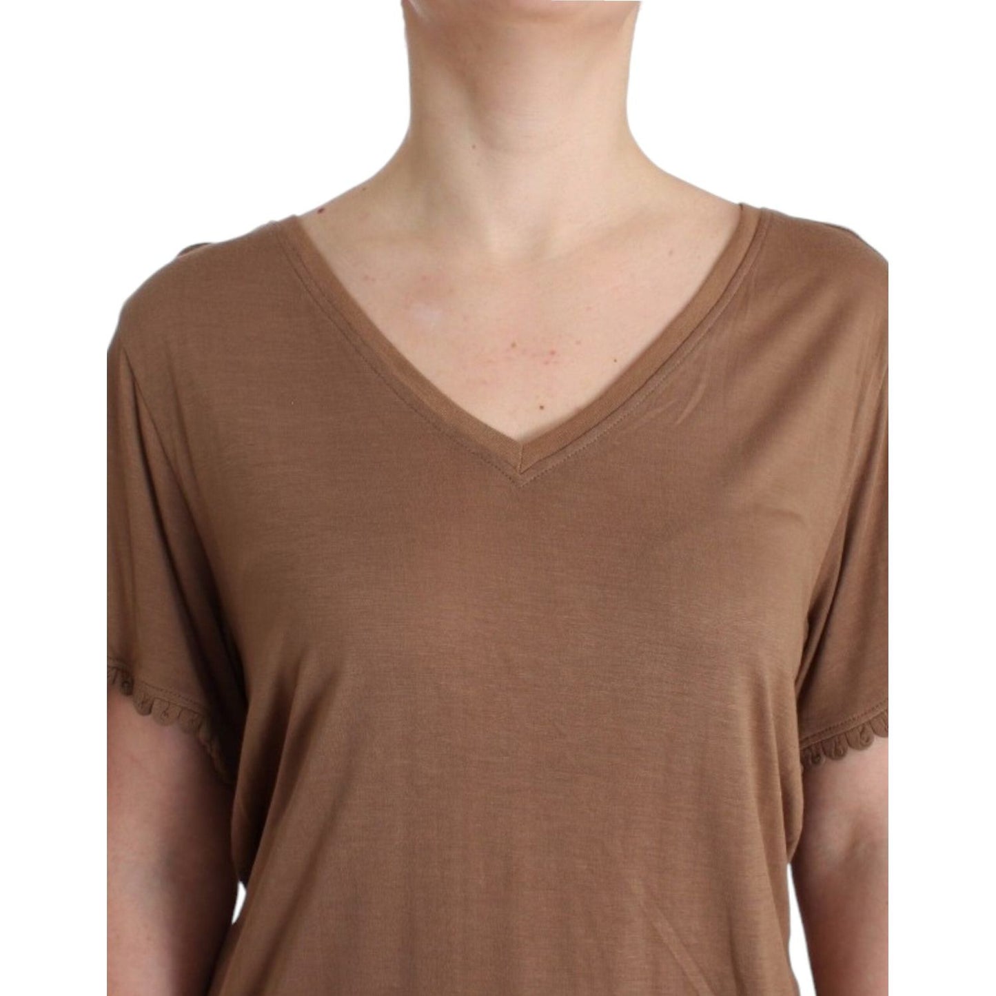 John Galliano Brown shortsleeved top SIG11885-1