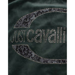 Cavalli Green velvet cotton sweater SIG11974-1