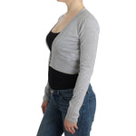 Cavalli Gray cropped wool cardigan SIG11851-3