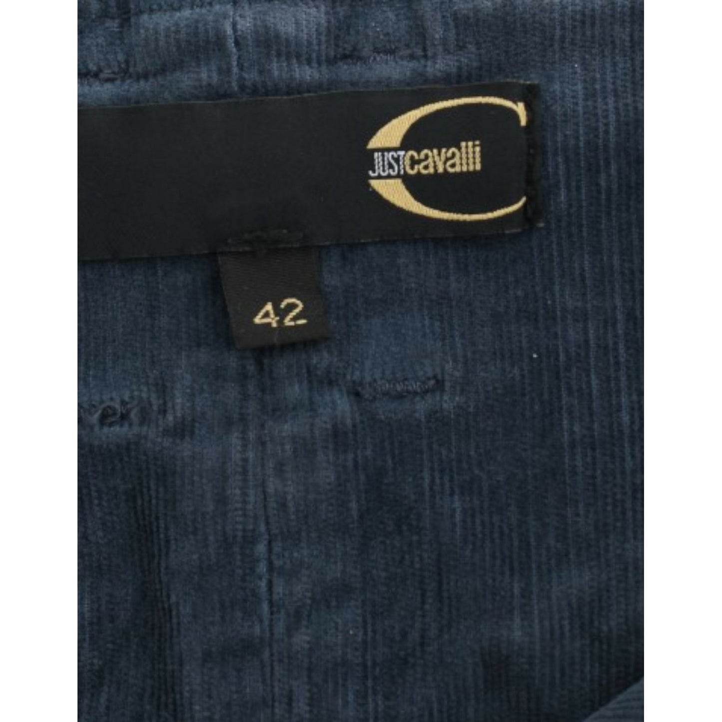 Cavalli Blue corduroy pencil skirt SIG11824-1