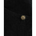 Cavalli Black Corduroy Pencil Skirt SIG11823-40