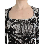 Cavalli Black Printed Sheath Dress SIG11996-4