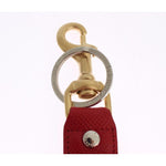 Dolce & Gabbana Gold Yellow Raffia Leather Clasp Finder Chain Keyring SIG18378