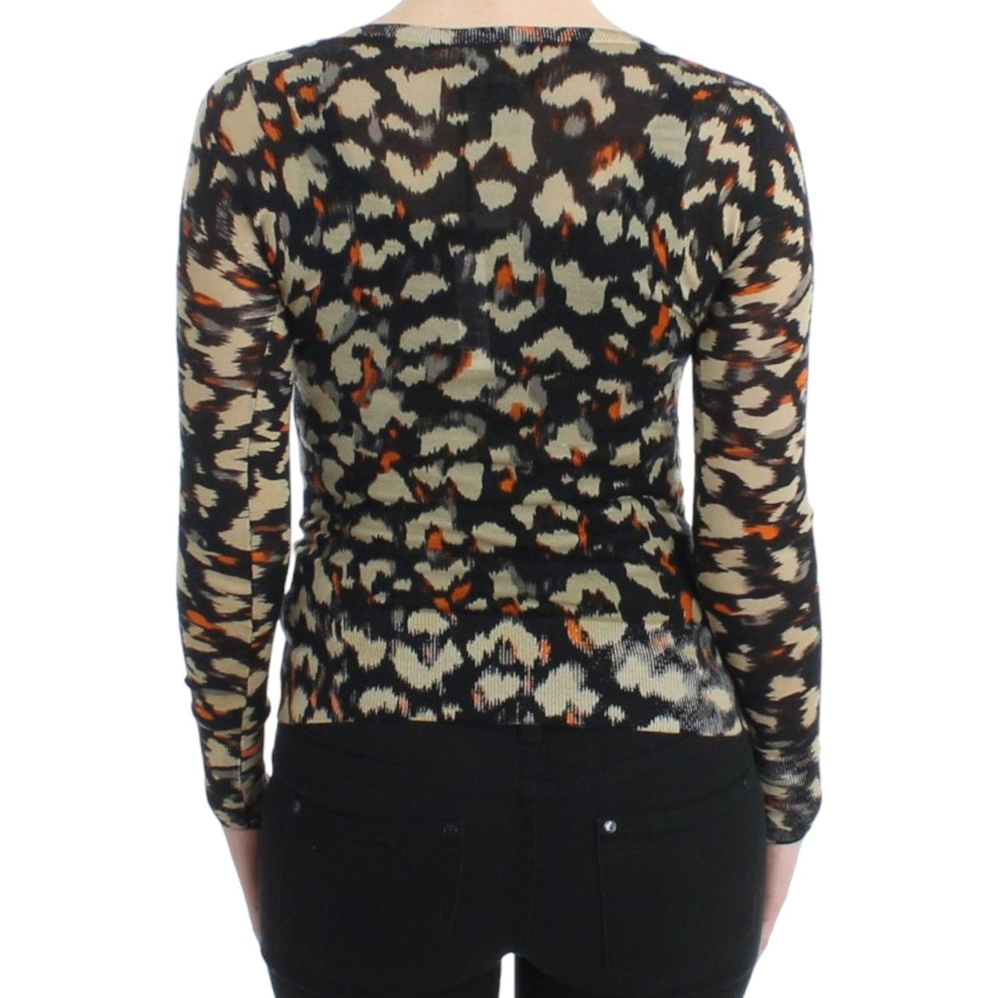 Cavalli Multicolor v-neck wool jumper SIG11607-1