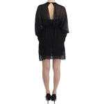Cavalli Black long sleeve silk dress SIG11635-2