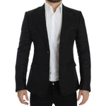 Dolce & Gabbana Black silk slim fit blazer SIG12299-2