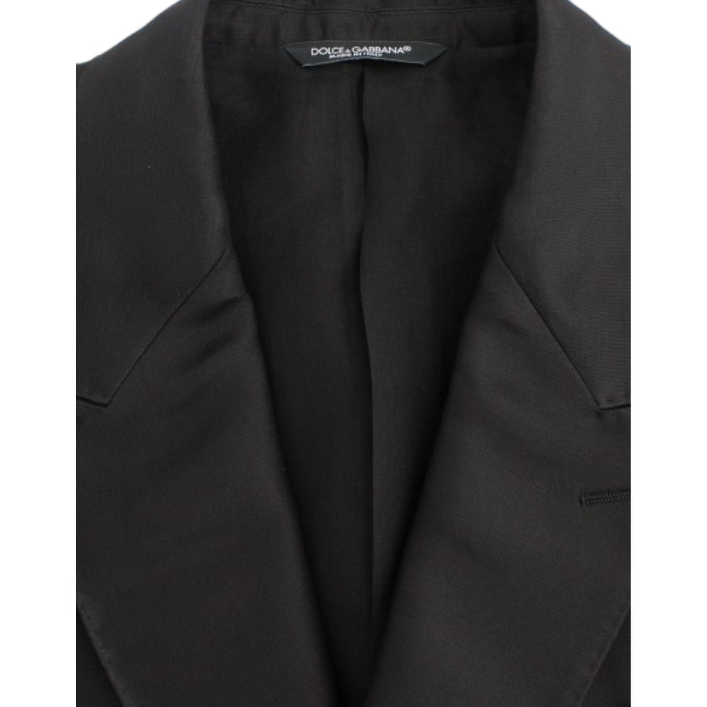 Dolce & Gabbana Black silk slim fit blazer SIG12299-2