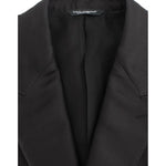 Dolce & Gabbana Black silk slim fit blazer SIG12299-2