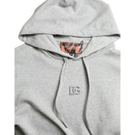 Dolce & Gabbana Gray Cotton Logo Hooded Sweatshirt Sweater TSH84747-42