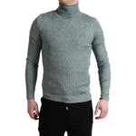 Dolce & Gabbana Green Polyester Turtleneck Pullover Sweater TSH84753-48