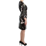Dolce & Gabbana Black patent floral HANDPAINTED dress SIG12063-1