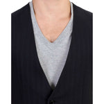 Costume National Elegant Striped Casual Vest - Cotton Blend Costume National Black