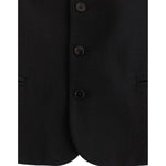 Costume National Elegant Black Wool Blend Casual Vest Costume National Black