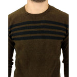 Costume National Brown striped crewneck sweater SIG10540-1
