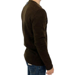 Costume National Brown striped crewneck sweater SIG10540-1