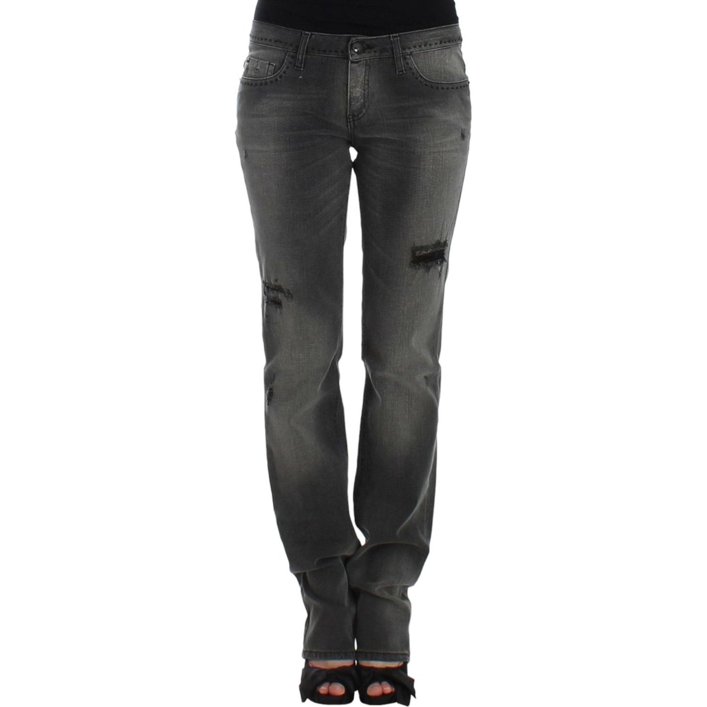 Costume National Gray straight leg jeans SIG12557-5